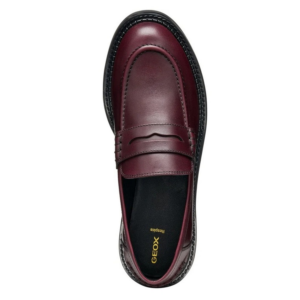 Wine - Lifestyle - Geox Womens-Ladies D Serilda E Leather Loafers