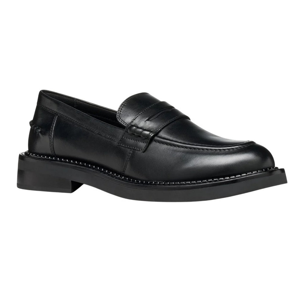 Black - Front - Geox Womens-Ladies D Serilda E Leather Loafers