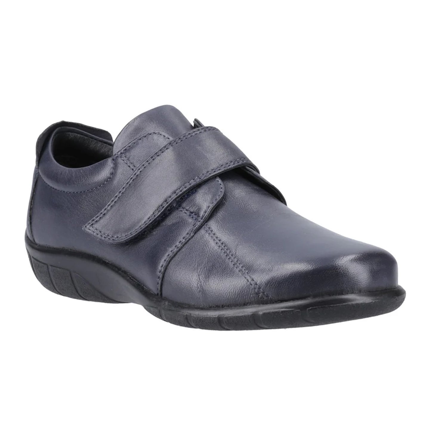 Navy - Front - Fleet & Foster Womens-Ladies Dorothy Shoes