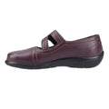 Burgundy - Side - Fleet & Foster Womens-Ladies Ethel Mary Janes