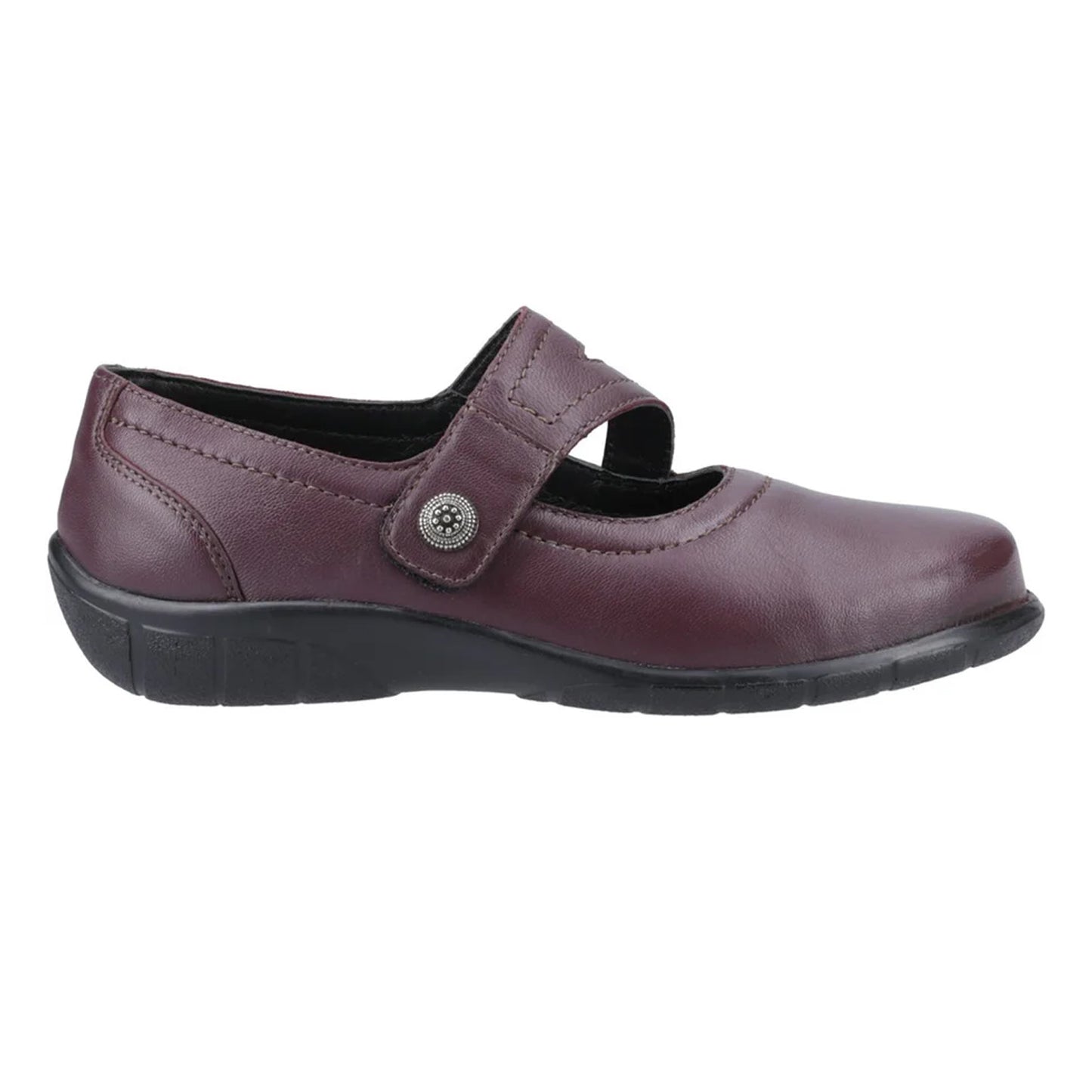 Burgundy - Lifestyle - Fleet & Foster Womens-Ladies Ethel Mary Janes