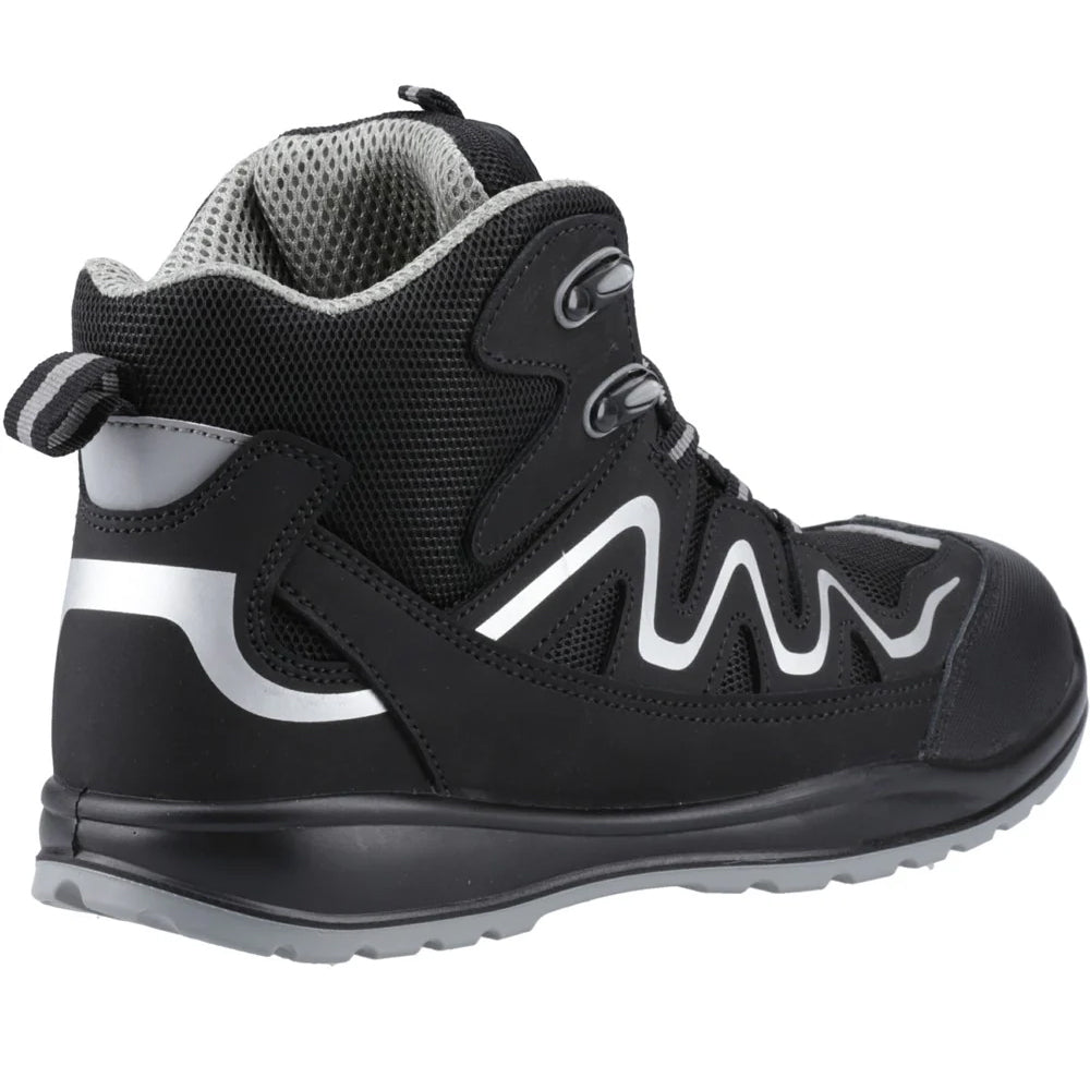 Black - Back - Centek Unisex Adult Safety Boots
