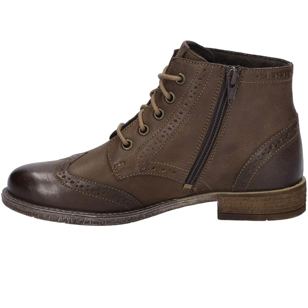 Camel Brown - Pack Shot - Josef Seibel Womens-Ladies Sienna 75 Leather Ankle Boots
