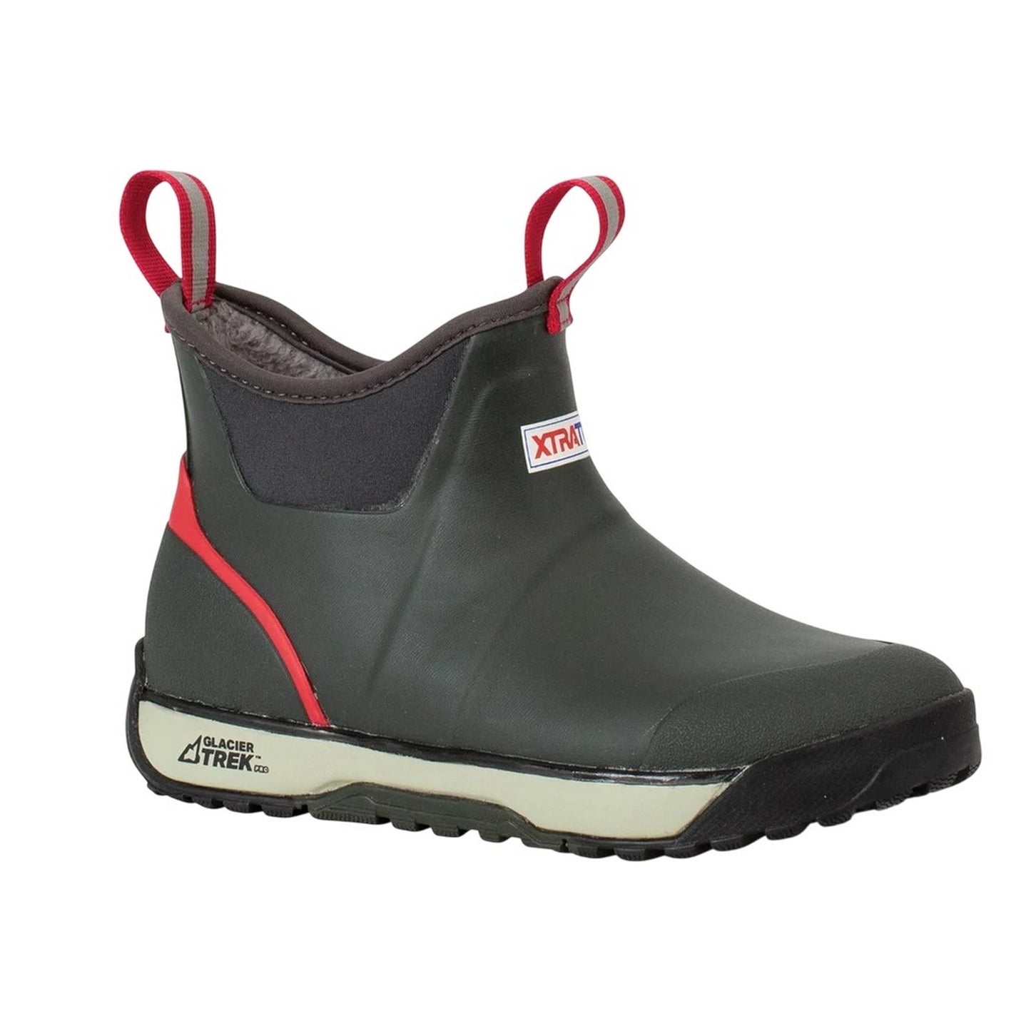 Black-Red - Front - Xtratuf Womens-Ladies Ankle Deck Boots