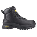 Black - Side - Amblers Unisex Adult Cow Leather Safety Boots