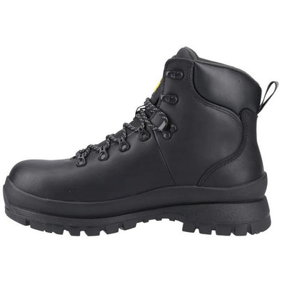 Black - Lifestyle - Amblers Unisex Adult Cow Leather Safety Boots