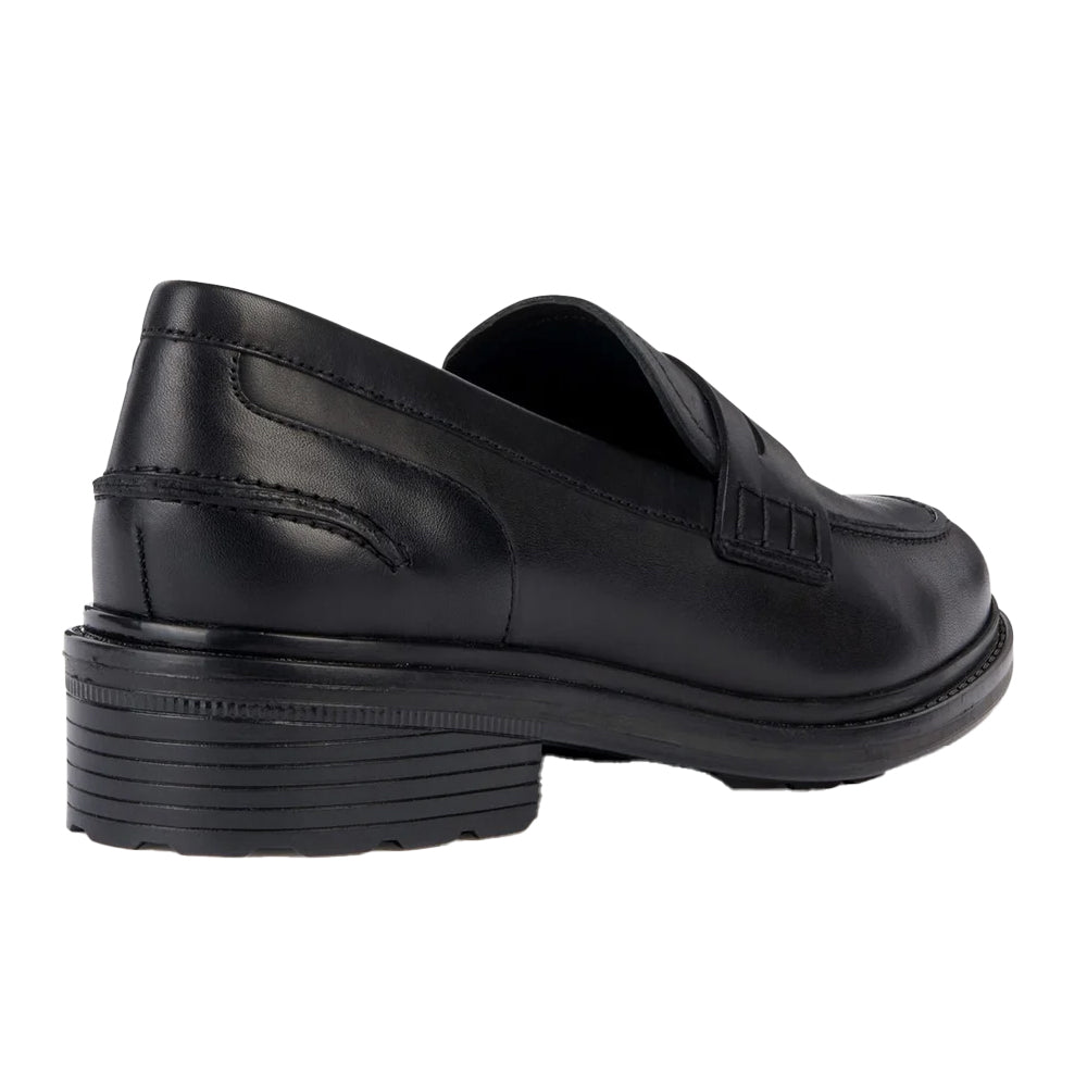 Black - Back - Geox Womens-Ladies Walk Pleasure Leather Moccasins