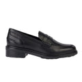 Black - Side - Geox Womens-Ladies Walk Pleasure Leather Moccasins