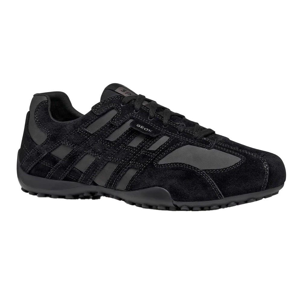 Black - Front - Geox Mens U Snake Trainers