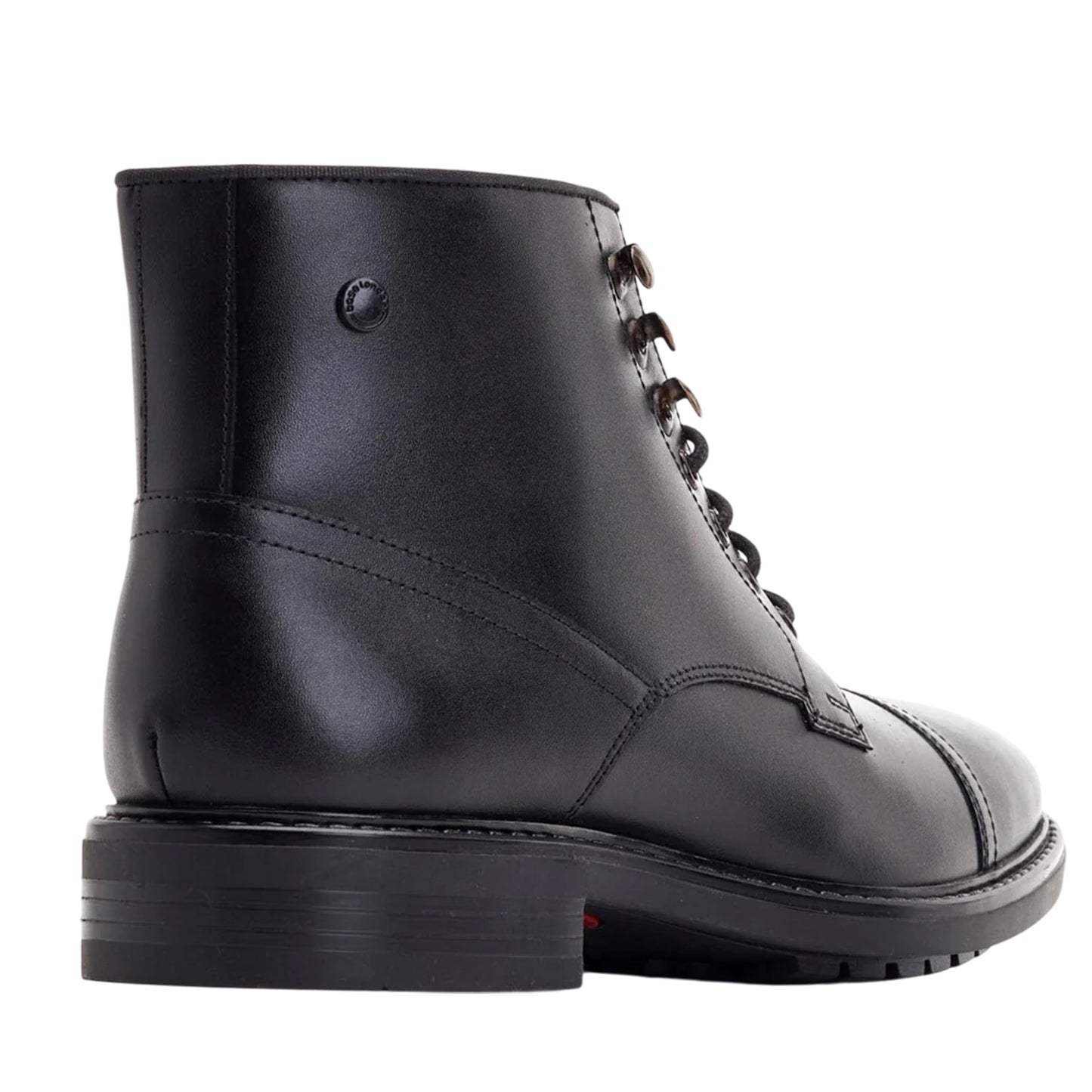 Black - Back - Base London Mens Duke Leather Ankle Boots