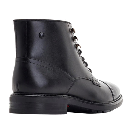 Black - Back - Base London Mens Duke Leather Ankle Boots