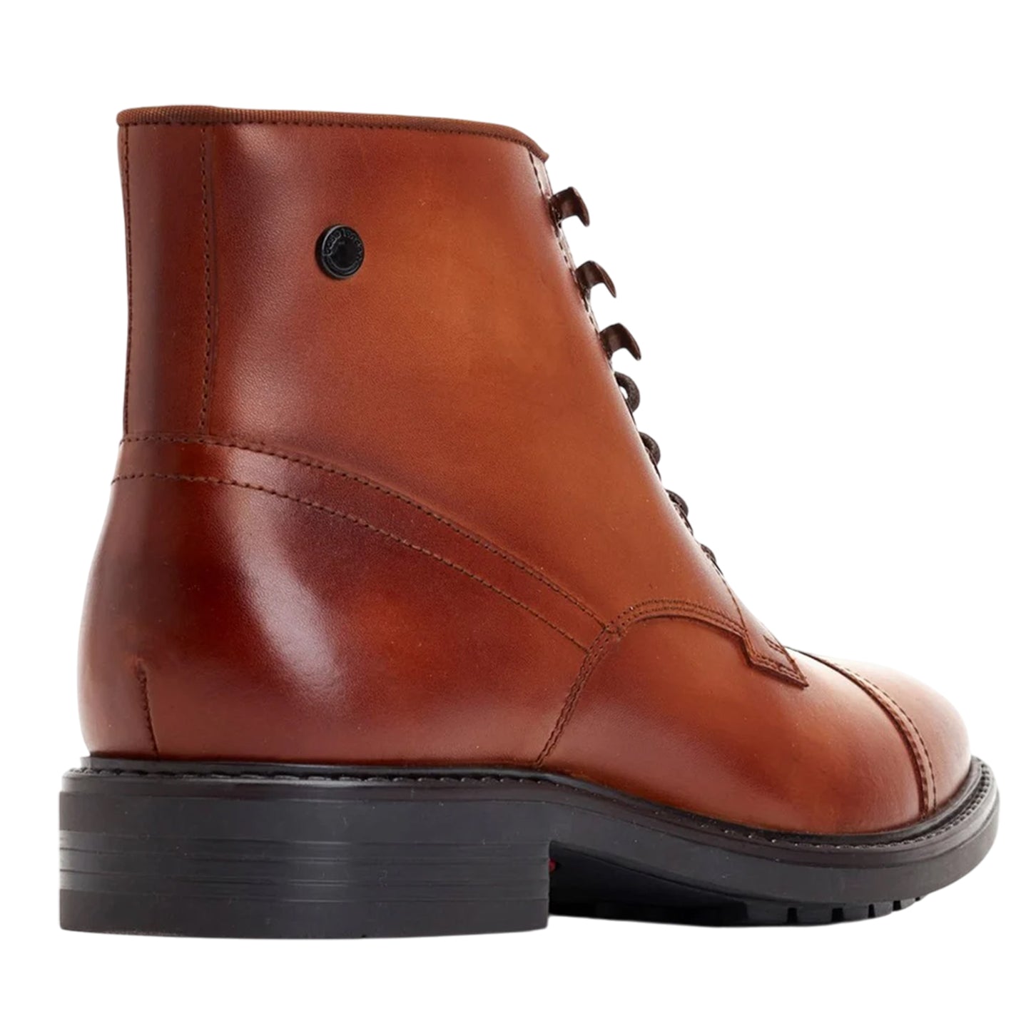 Tan - Back - Base London Mens Duke Leather Ankle Boots