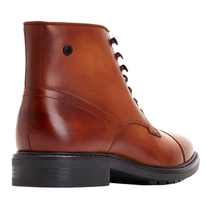 Tan - Back - Base London Mens Duke Leather Ankle Boots