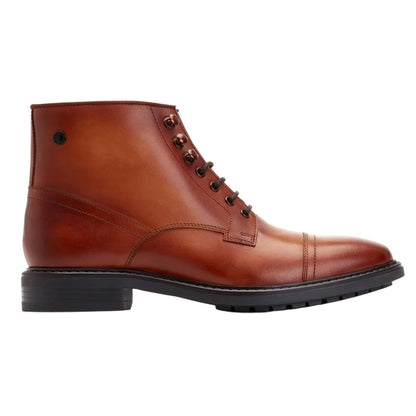 Tan - Side - Base London Mens Duke Leather Ankle Boots