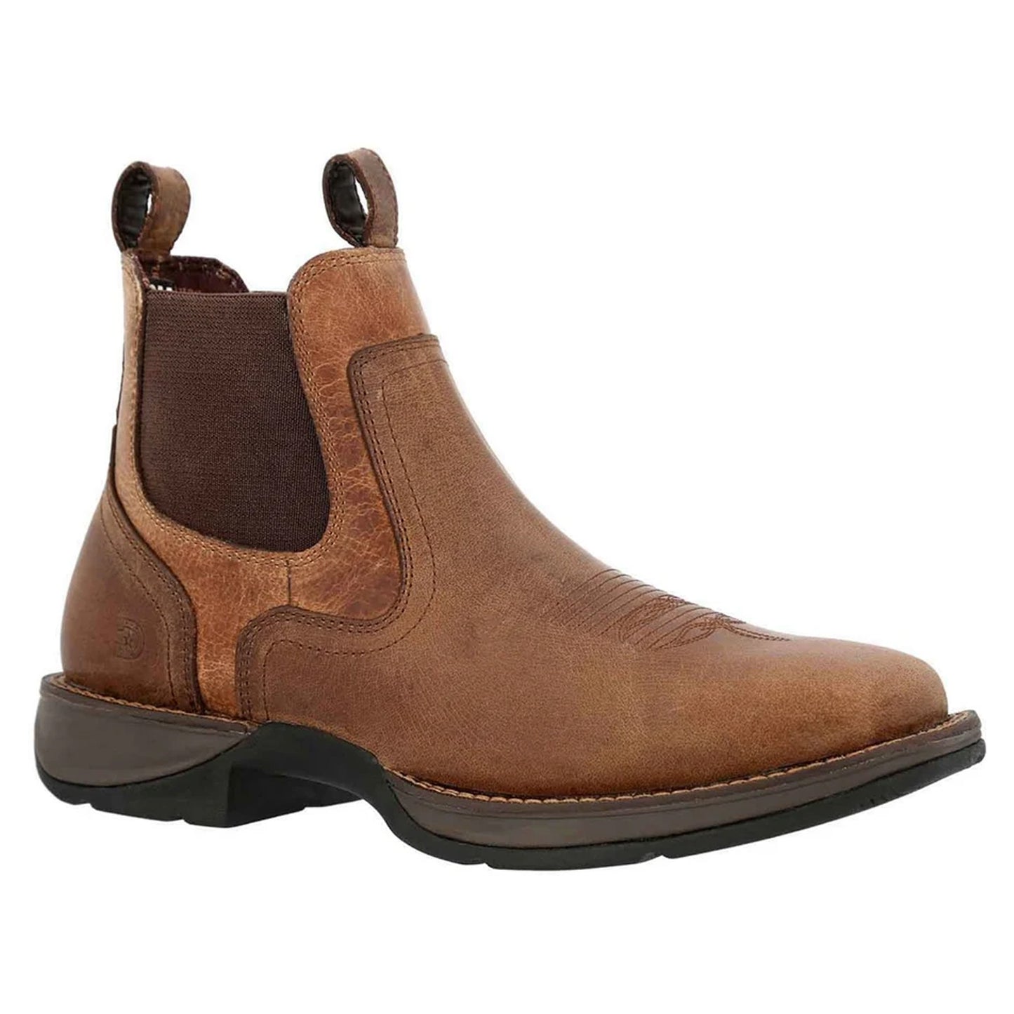 Tan - Front - Durango Mens Red Dirt Rebel Full Grain Leather Ankle Cowboy Boots