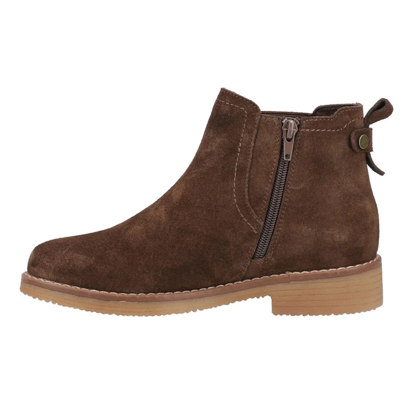 Chocolate - Lifestyle - Hush Puppies Womens-Ladies Maddy Suede Ankle Boots