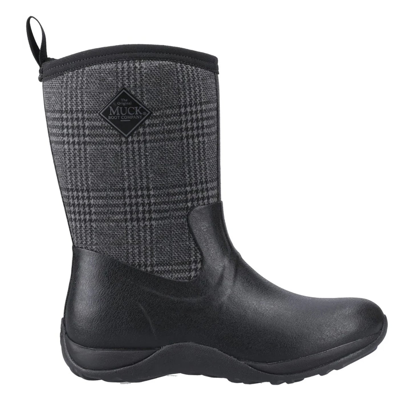 Black - Side - Muck Boots Womens-Ladies Arctic Weekend Pull-On Wellington Boots