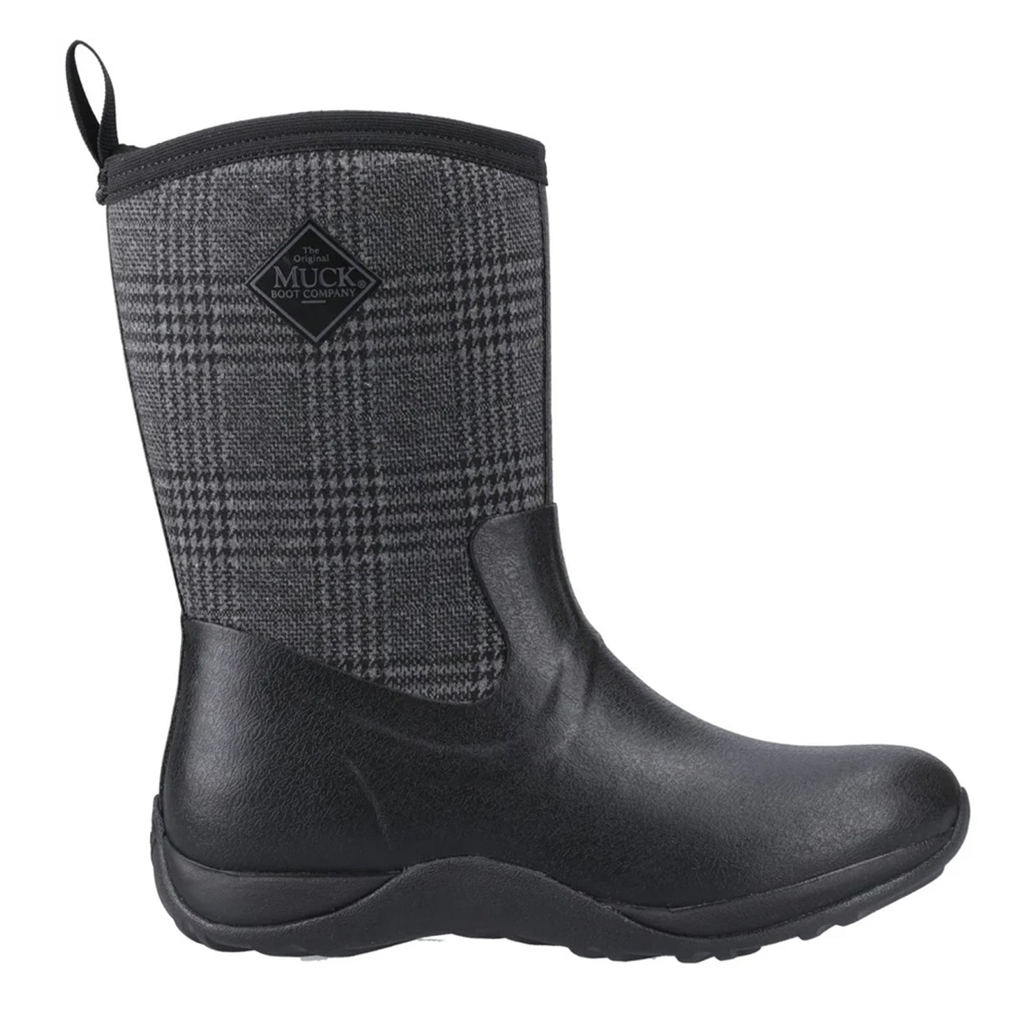 Black - Side - Muck Boots Womens-Ladies Arctic Weekend Pull-On Wellington Boots