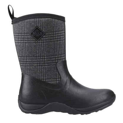 Black - Side - Muck Boots Womens-Ladies Arctic Weekend Pull-On Wellington Boots
