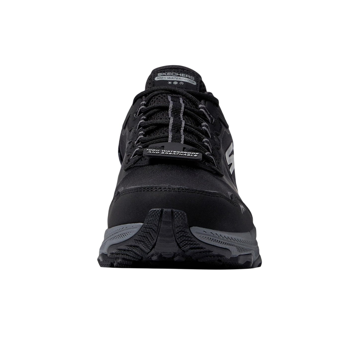 Black-Charcoal - Lifestyle - Skechers Womens-Ladies Go Run Trail Altitude 2.0 Pine Ridge Leather Trainers