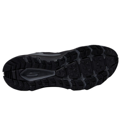 Black-Charcoal - Close up - Skechers Womens-Ladies Go Run Trail Altitude 2.0 Pine Ridge Leather Trainers