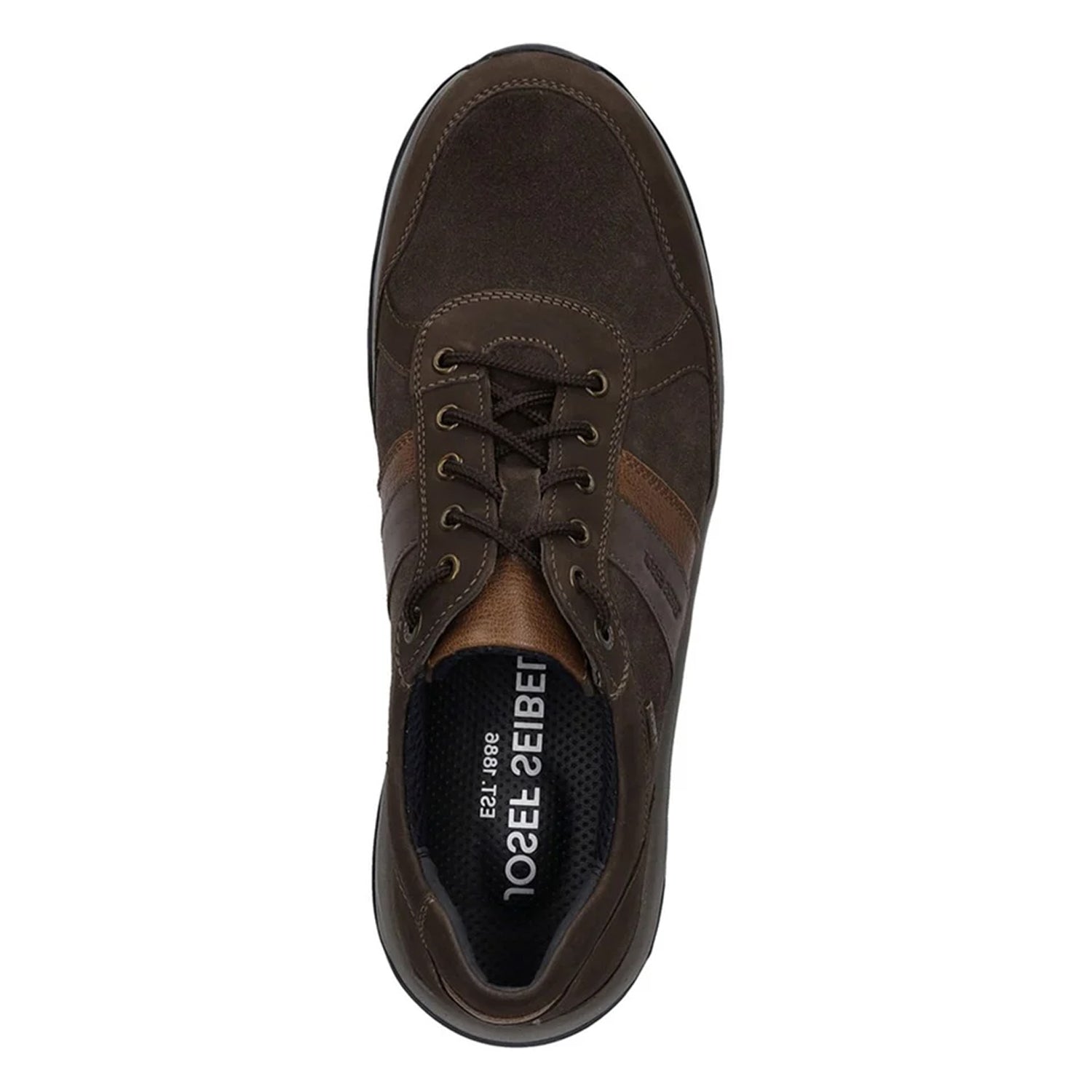 Brown - Close up - Josef Seibel Mens Leroy 56 Leather Trainers