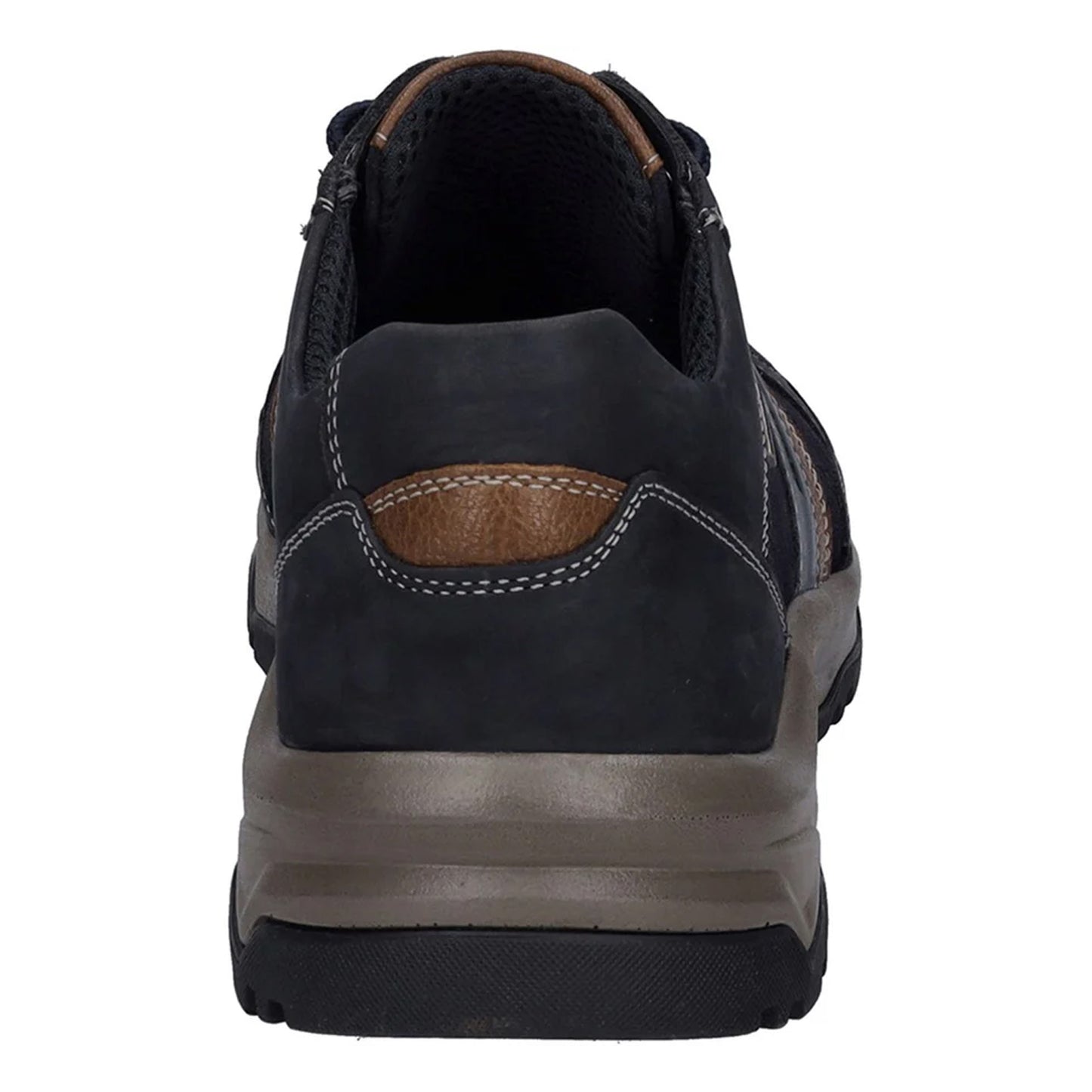 Dark Blue - Back - Josef Seibel Mens Leroy 56 Leather Trainers