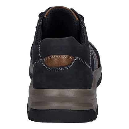 Dark Blue - Back - Josef Seibel Mens Leroy 56 Leather Trainers
