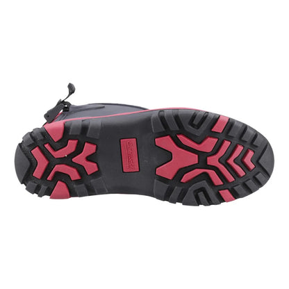 Navy-Pink - Pack Shot - Cotswold Womens-Ladies Realm Adjustable Wellington Boots