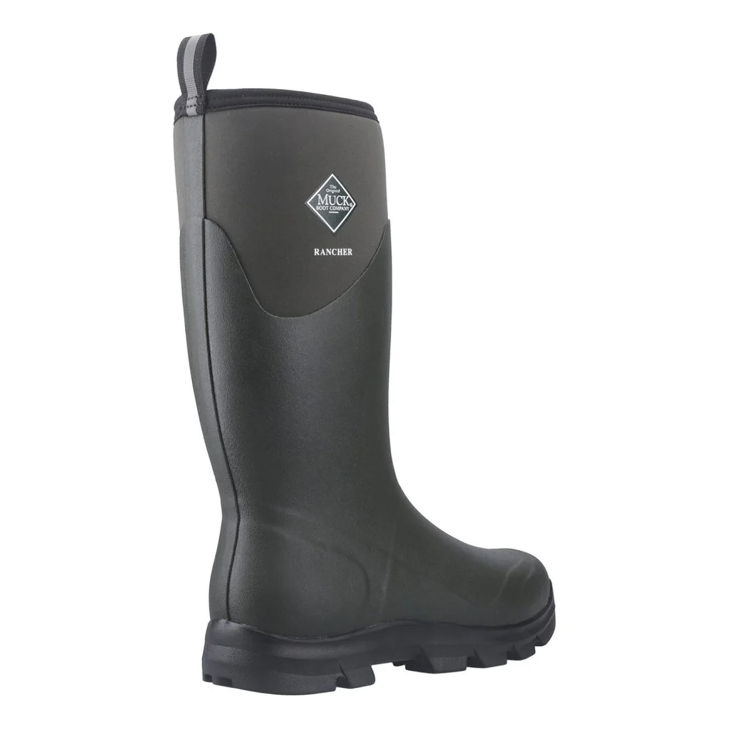Dusty Olive-Black - Back - Muck Boots Mens Rancher Wellington Boots