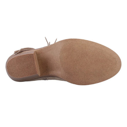 Taupe - Pack Shot - Rocket Dog Womens-Ladies Yankee Tassel Cowboy Boots