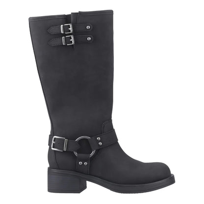 Black - Lifestyle - Rocket Dog Womens-Ladies Nash Tall Biker Boots