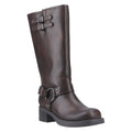 Brown - Front - Rocket Dog Womens-Ladies Nash Tall Biker Boots