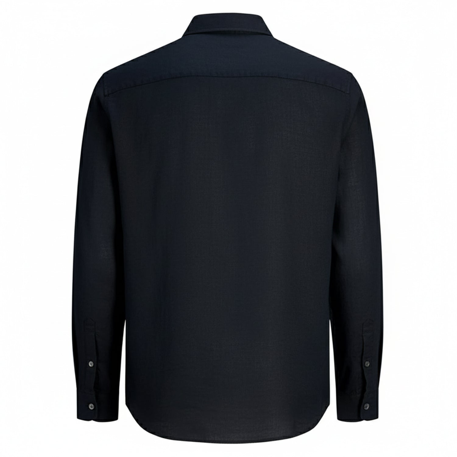 Black - Back - Jack And Jones Mens Linen Shirt