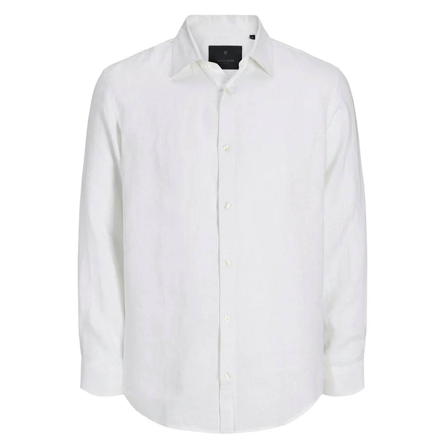 Bright White - Front - Jack And Jones Mens Linen Shirt