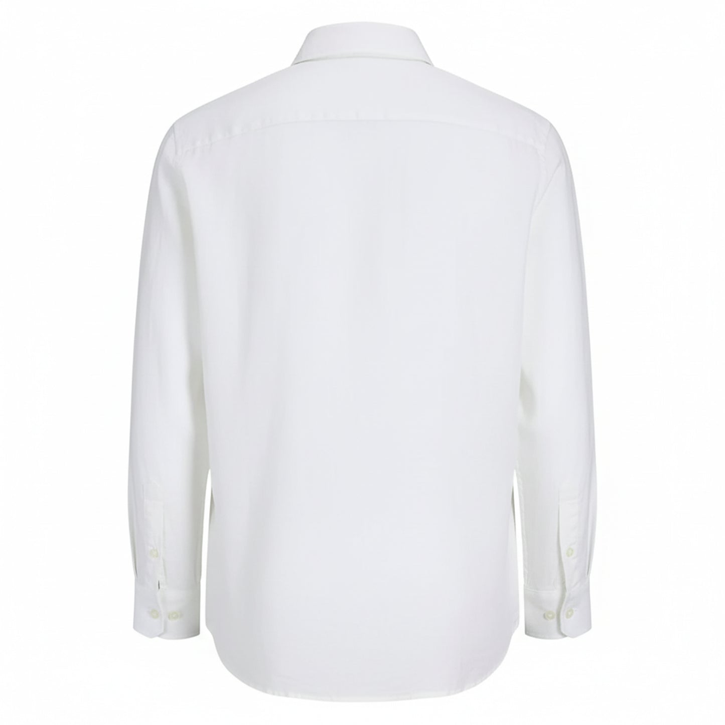 Bright White - Back - Jack And Jones Mens Linen Shirt