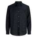 Black - Front - Jack And Jones Mens Linen Shirt