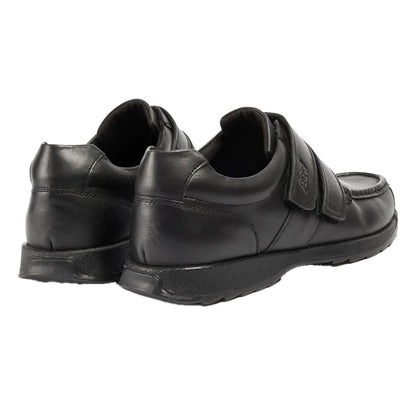 Black - Back - POD Boys Leather School Shoes