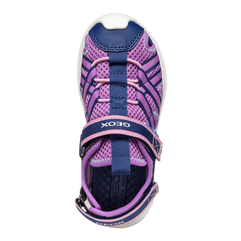 Navy-Purple - Pack Shot - Geox Girls Airadyum Sandals
