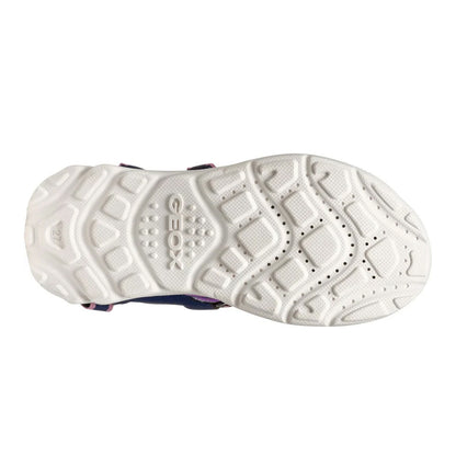 Navy-Purple - Close up - Geox Girls Airadyum Sandals