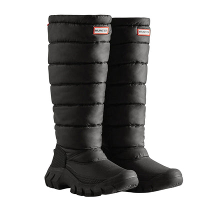 Black - Front - Hunter Womens-Ladies Intrepid Tall Snow Boots