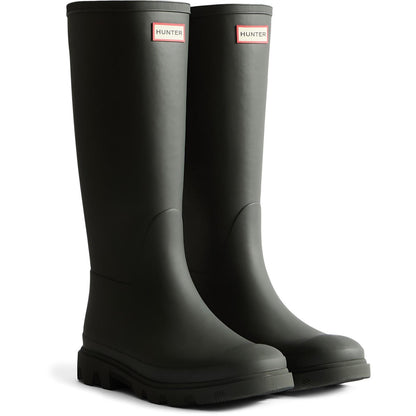 Dark Olive - Front - Hunter Womens-Ladies Downpour Tall Wellington Boots
