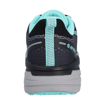 Black-Grey-Mint - Back - Hi-Tec Womens-Ladies Promenade Trainers