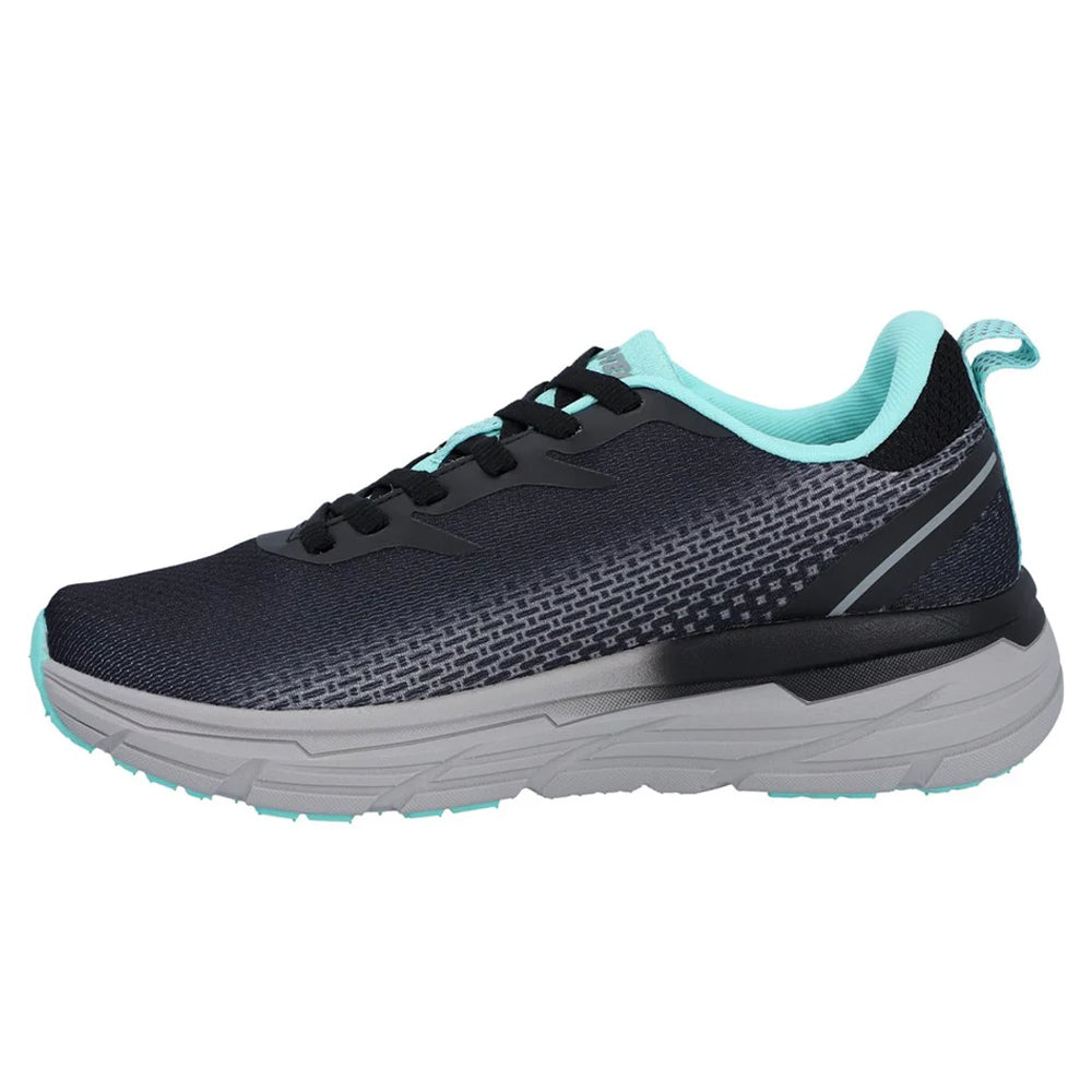 Black-Grey-Mint - Side - Hi-Tec Womens-Ladies Promenade Trainers