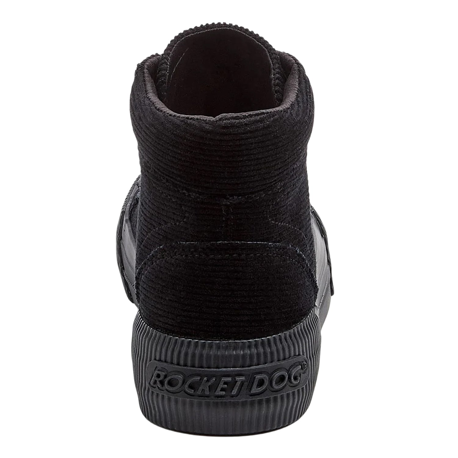 Black - Back - Rocket Dog Womens-Ladies Cheery Corduroy High Top Trainers