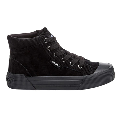 Black - Lifestyle - Rocket Dog Womens-Ladies Cheery Corduroy High Top Trainers
