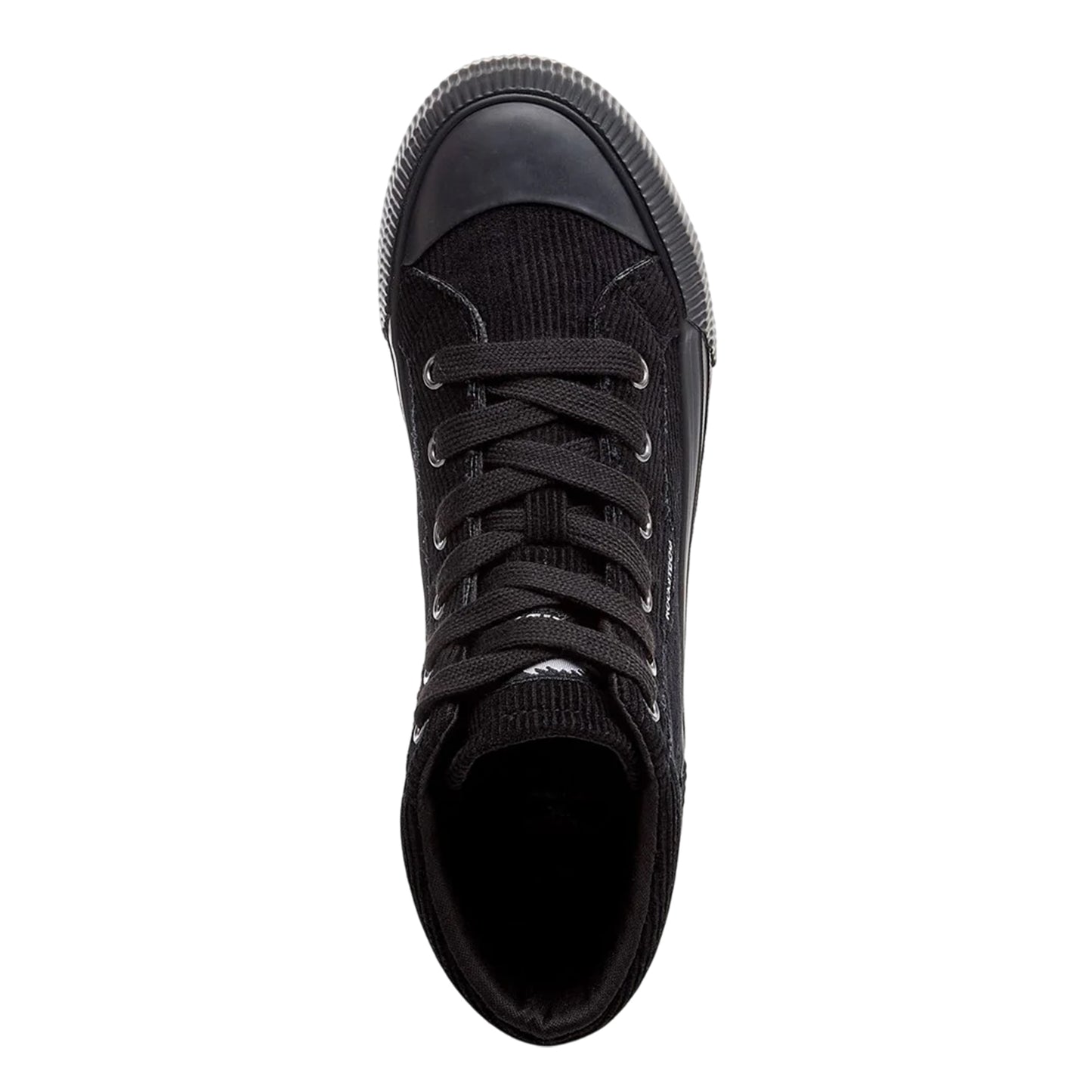 Black - Pack Shot - Rocket Dog Womens-Ladies Cheery Corduroy High Top Trainers
