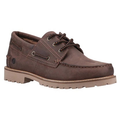 Brown - Front - Sperry Mens Houston Leather Boat Shoes