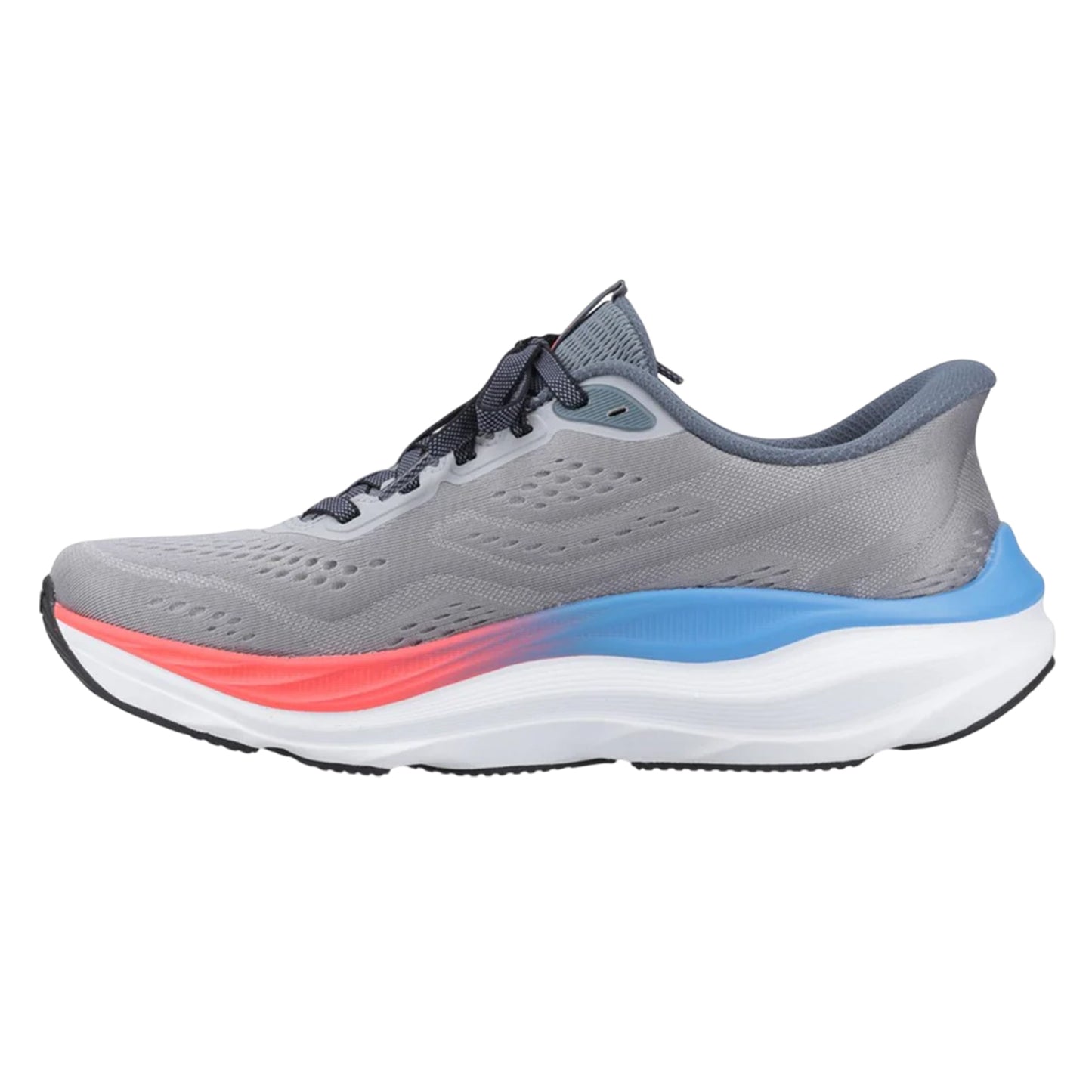 Grey-Multicoloured - Side - Skechers Mens Max Run Trainers