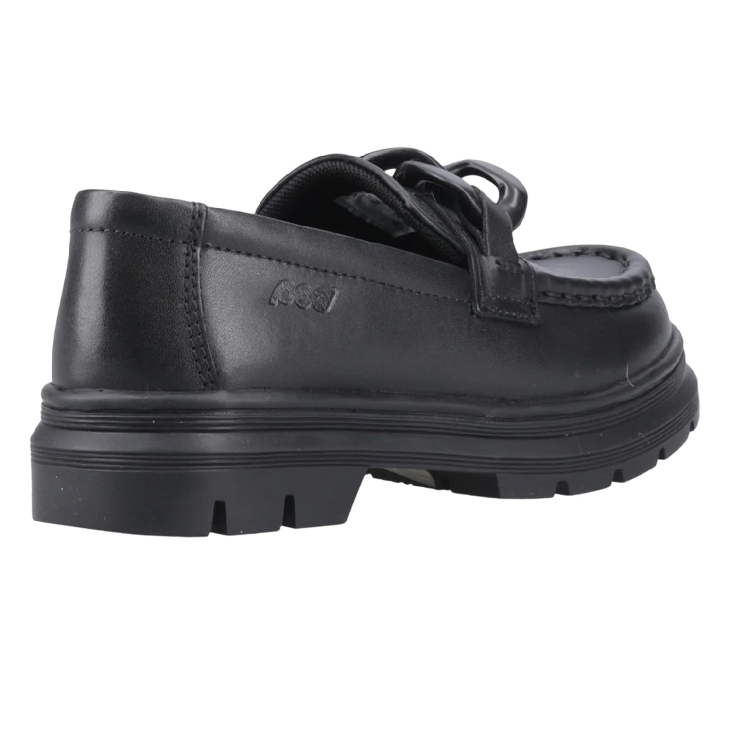 Black - Back - POD Girls Mina Leather Loafers